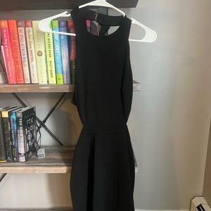 Express Size S black open back halter dress